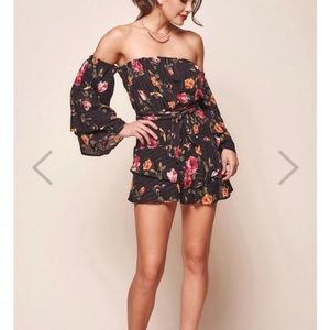 Emory off the shoulder bell sleeve romper